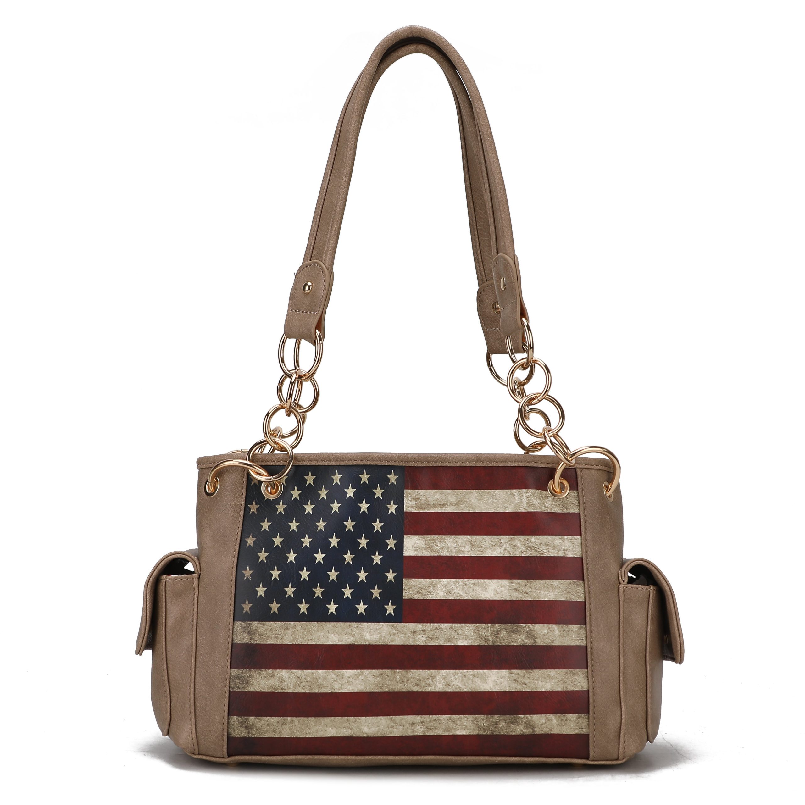 Alaina Printed Flag Shoulder Bag - Image 13