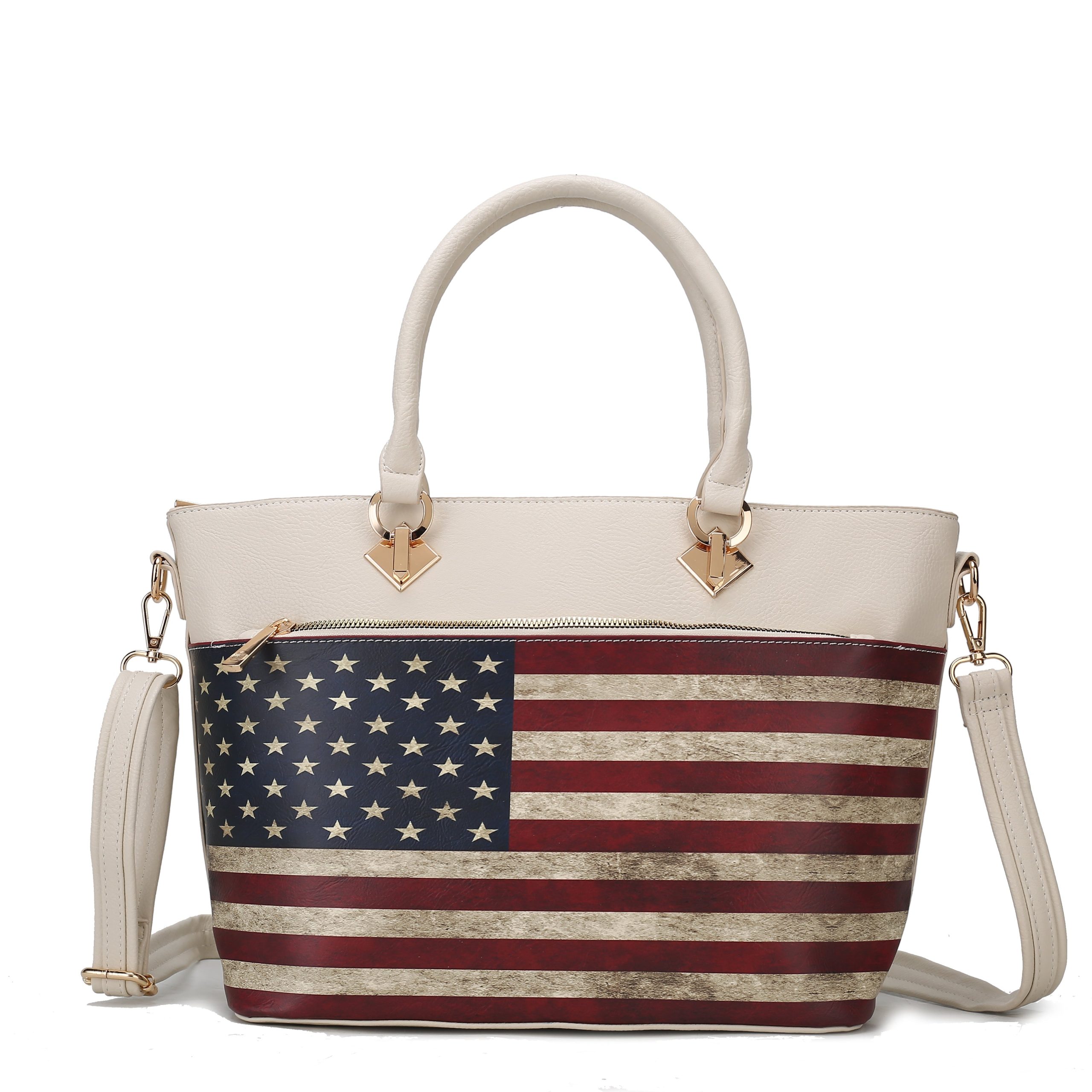 Lilian Printed Flag Tote Bag - Image 5