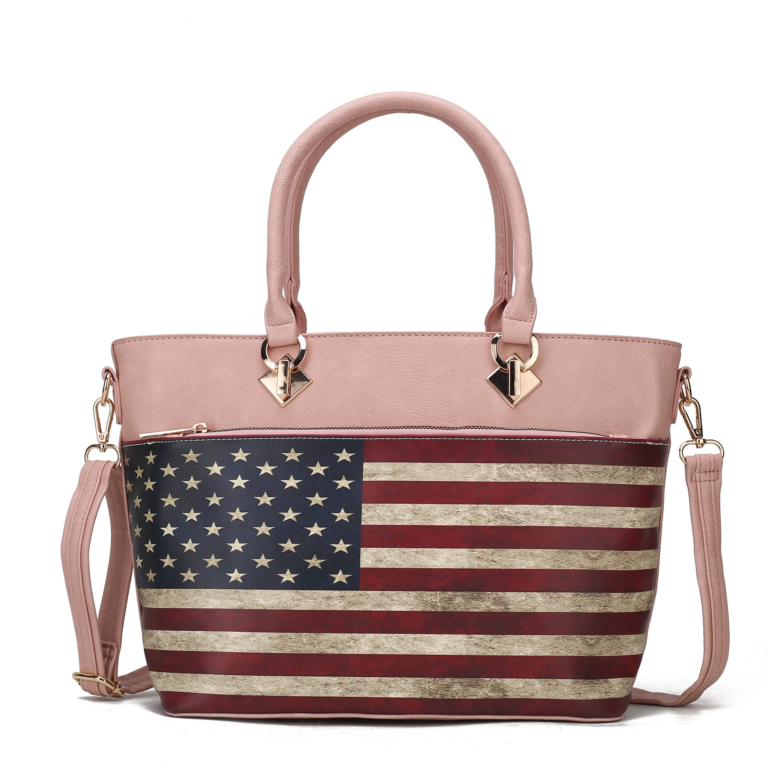 Lilian Printed Flag Tote Bag - Image 11