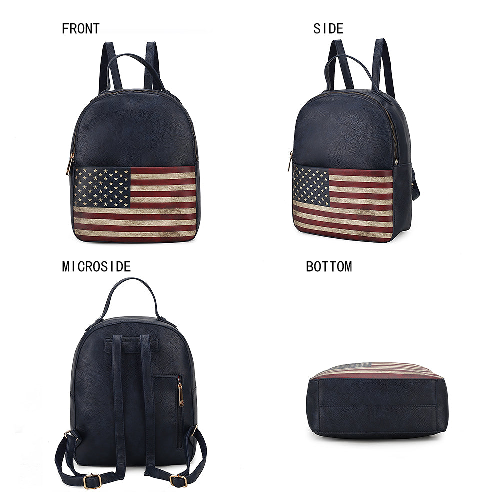 Briella Flag Print Backpack - Image 3