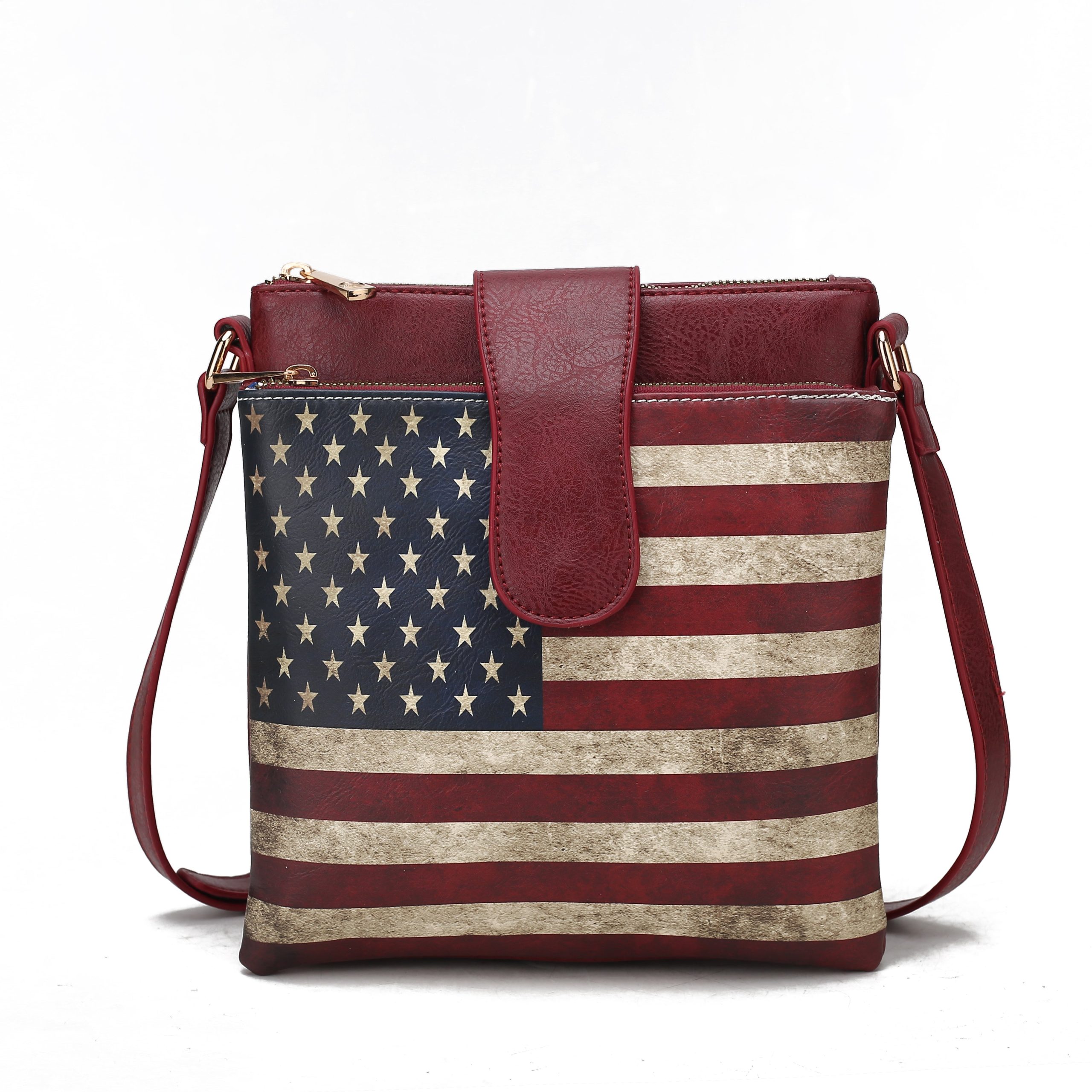 Josephine Printed Flag Crossbody Bag - Image 13