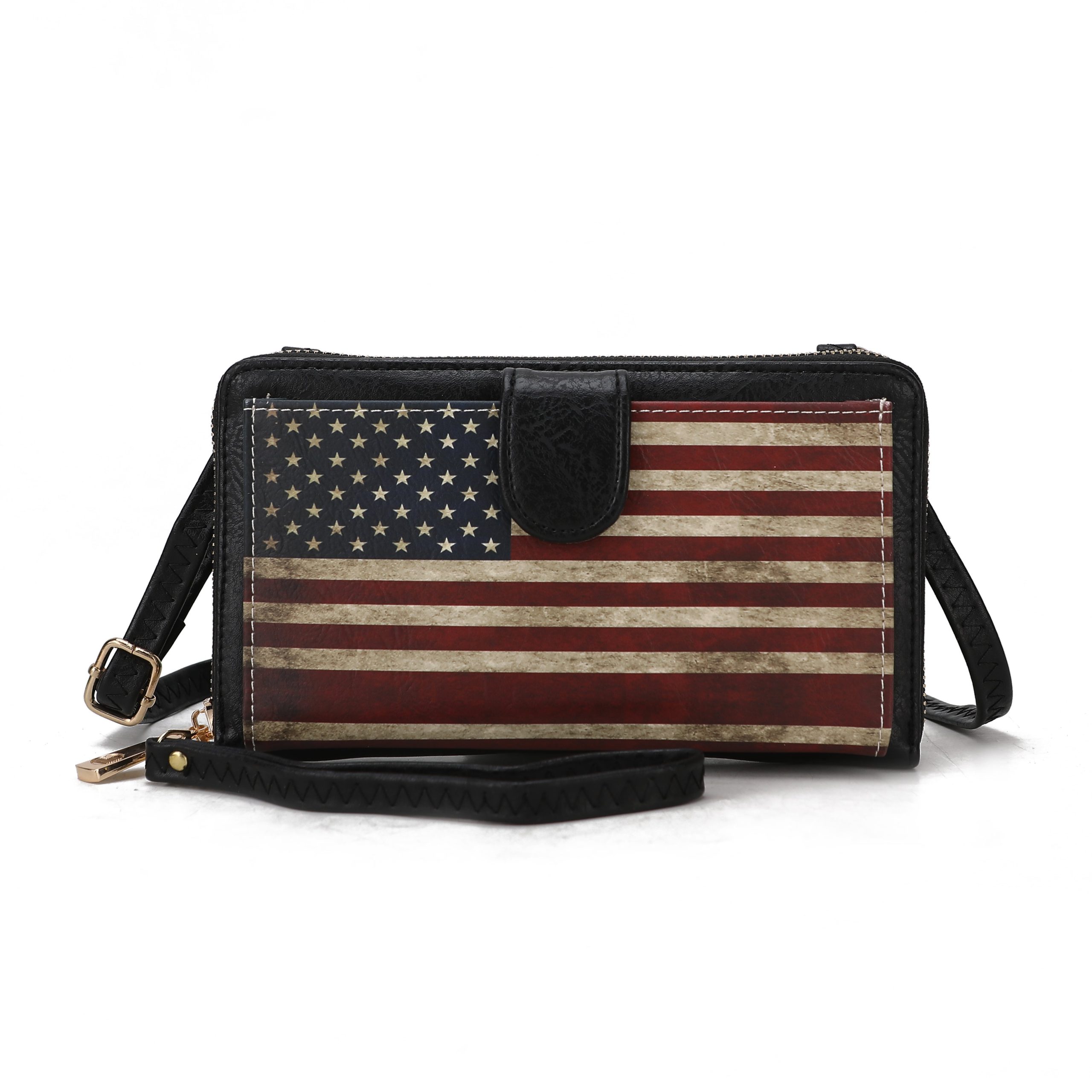 Kiara Printed Flag Phone Crossbody Bag - Image 5