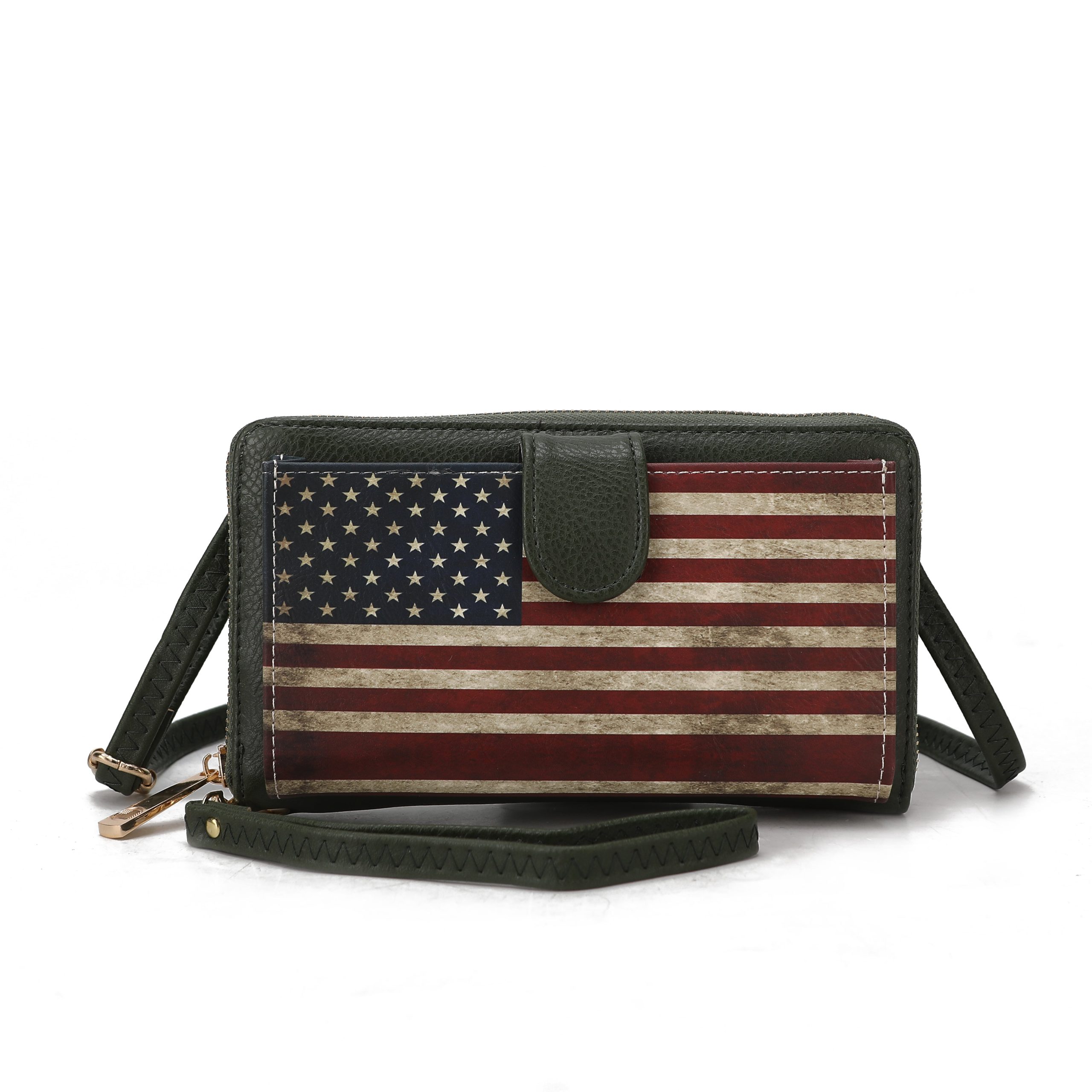 Kiara Printed Flag Phone Crossbody Bag - Image 8