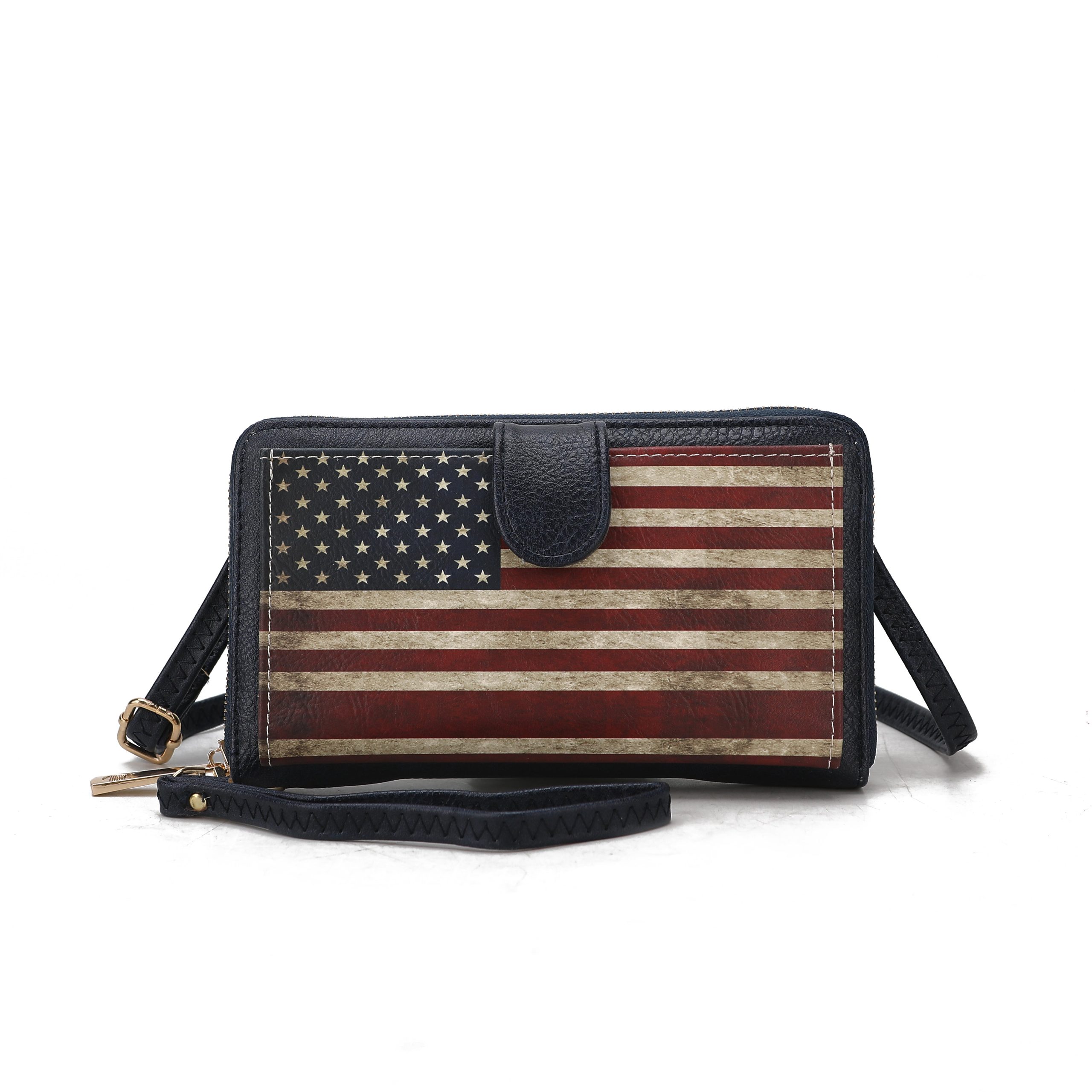 Kiara Printed Flag Phone Crossbody Bag - Image 11