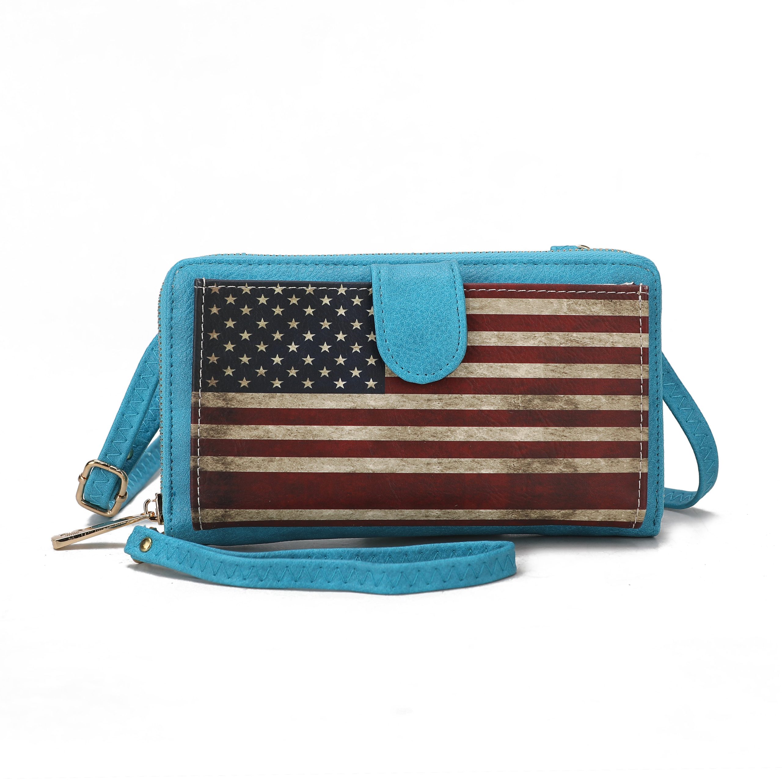 Kiara Printed Flag Phone Crossbody Bag - Image 10