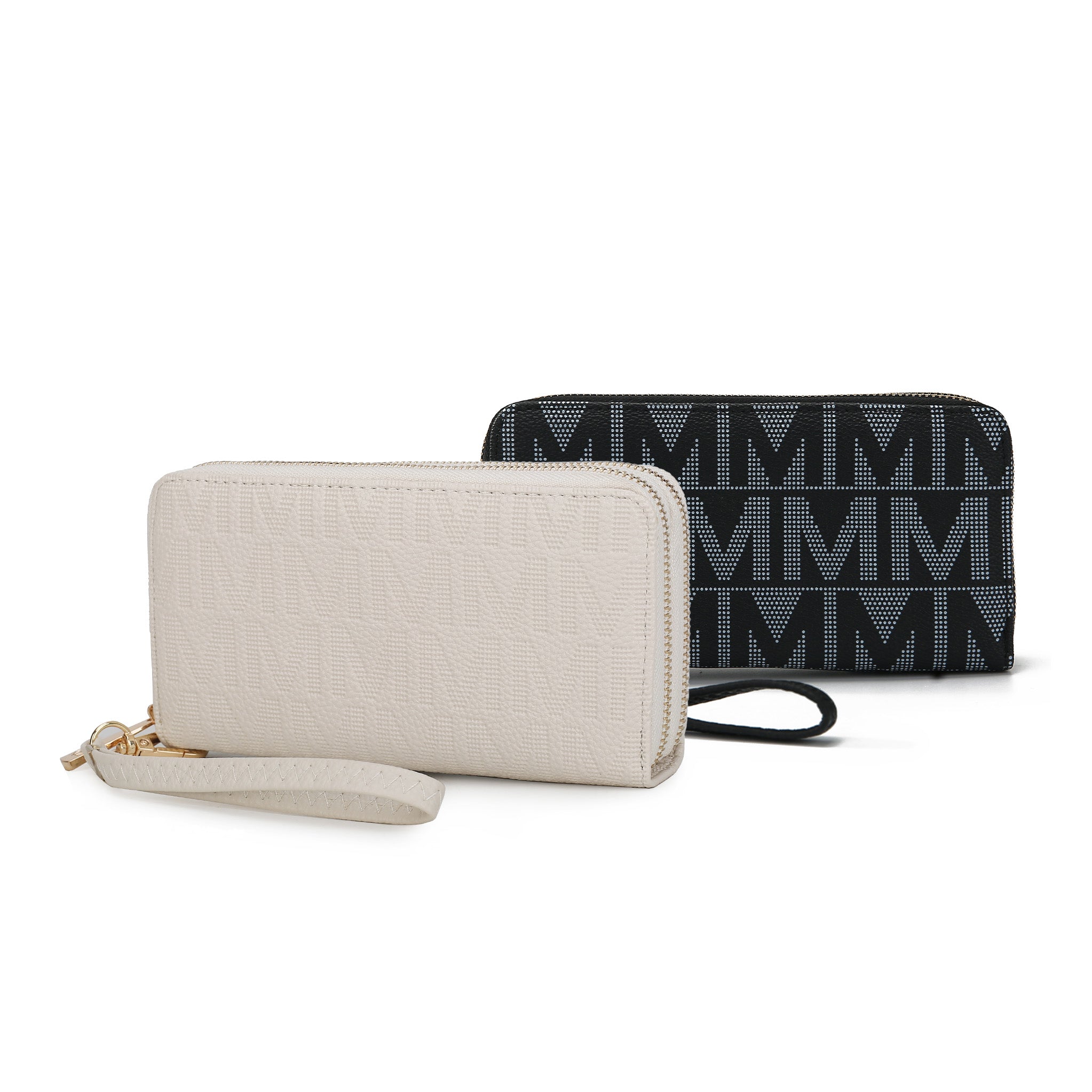 Kathe Embossed M Signature Wallet Wristlet - Image 9