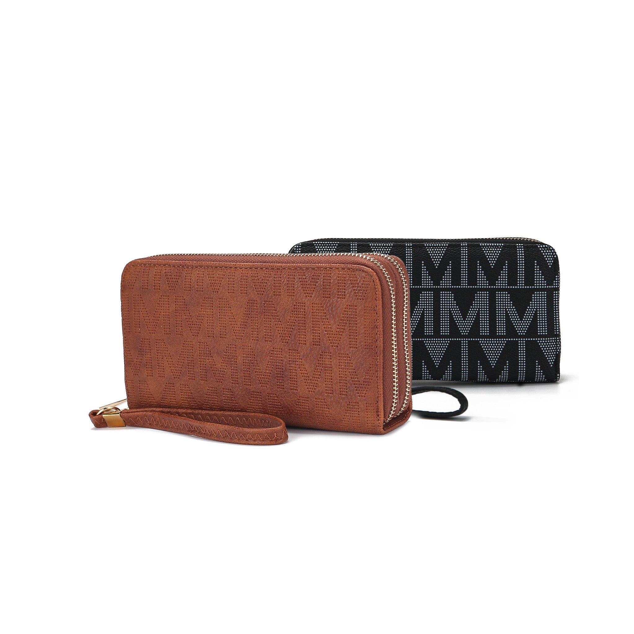 Kathe Embossed M Signature Wallet Wristlet - Image 14