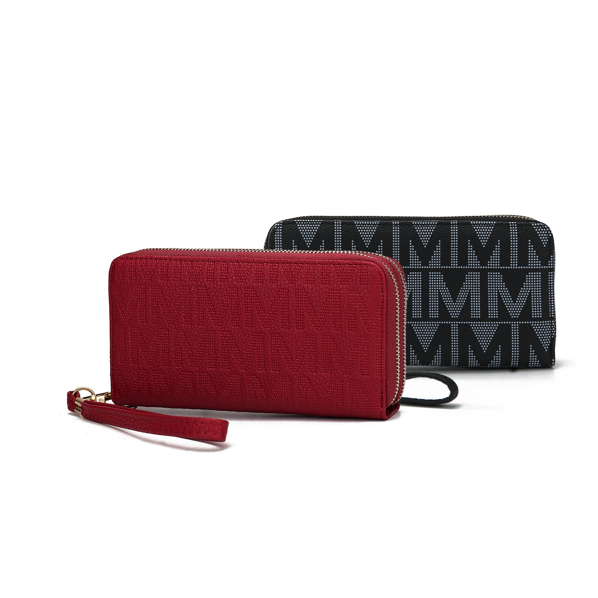Kathe Embossed M Signature Wallet Wristlet - Image 11