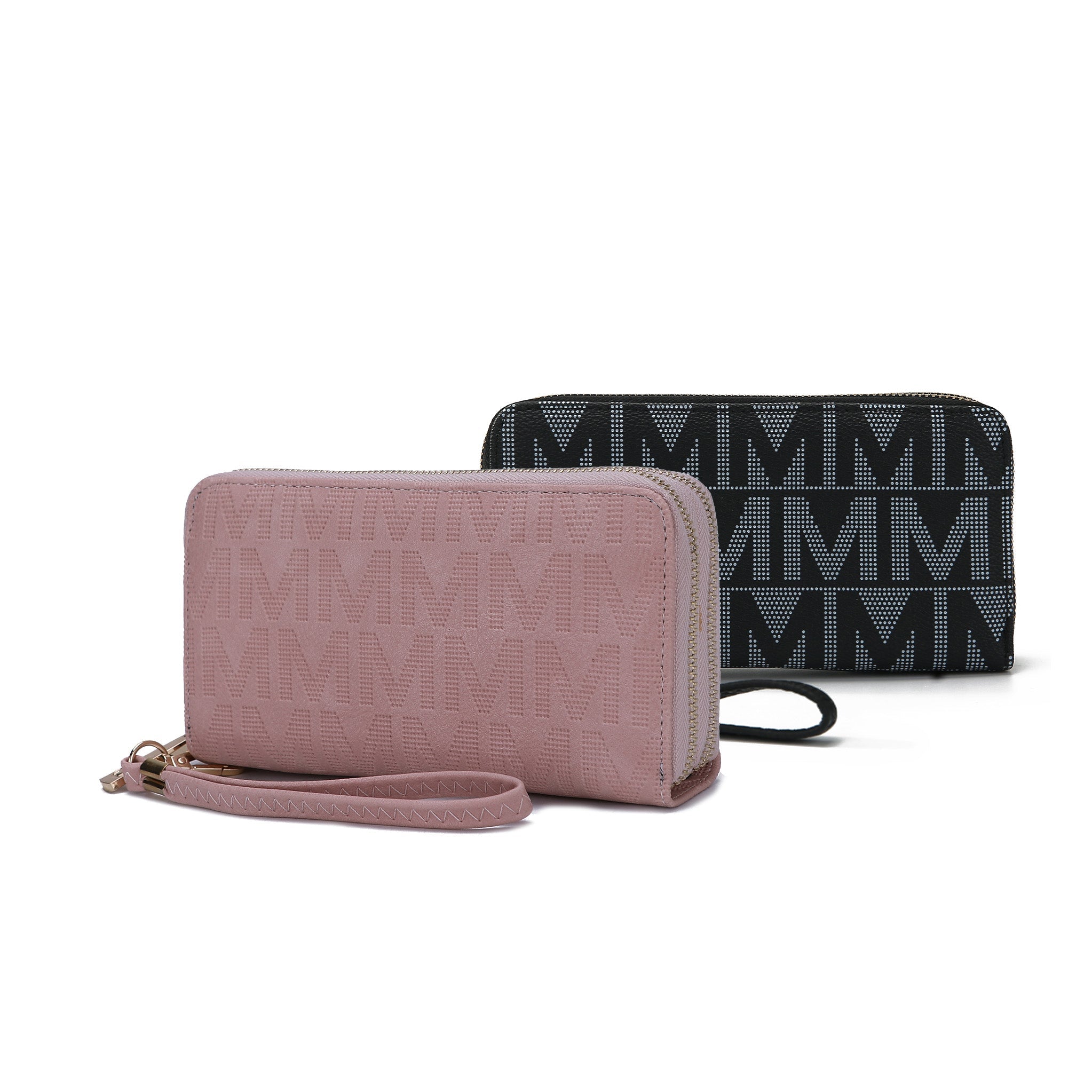 Kathe Embossed M Signature Wallet Wristlet - Image 13