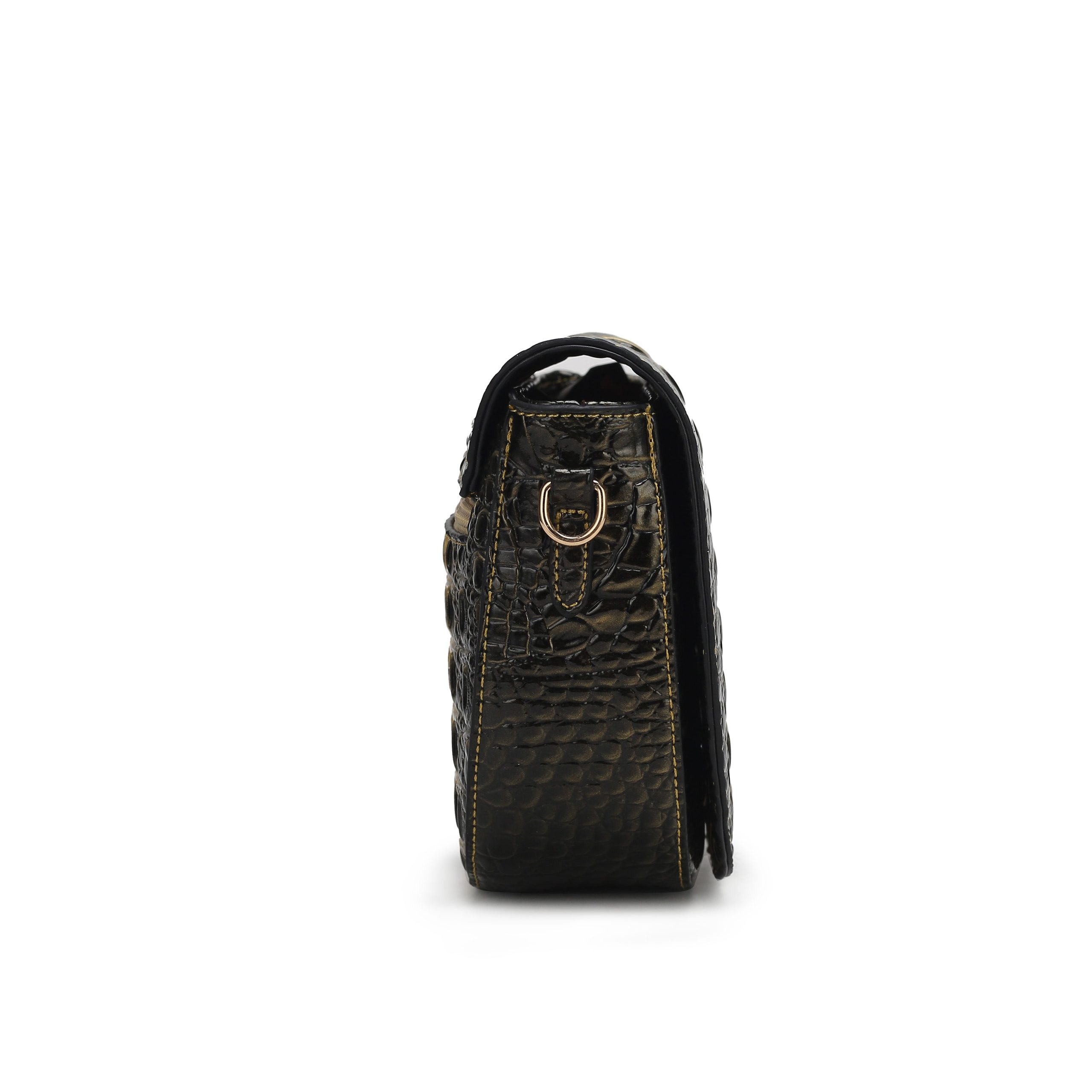 Amalia Croc-Embossed Crossbody Bag - Image 3