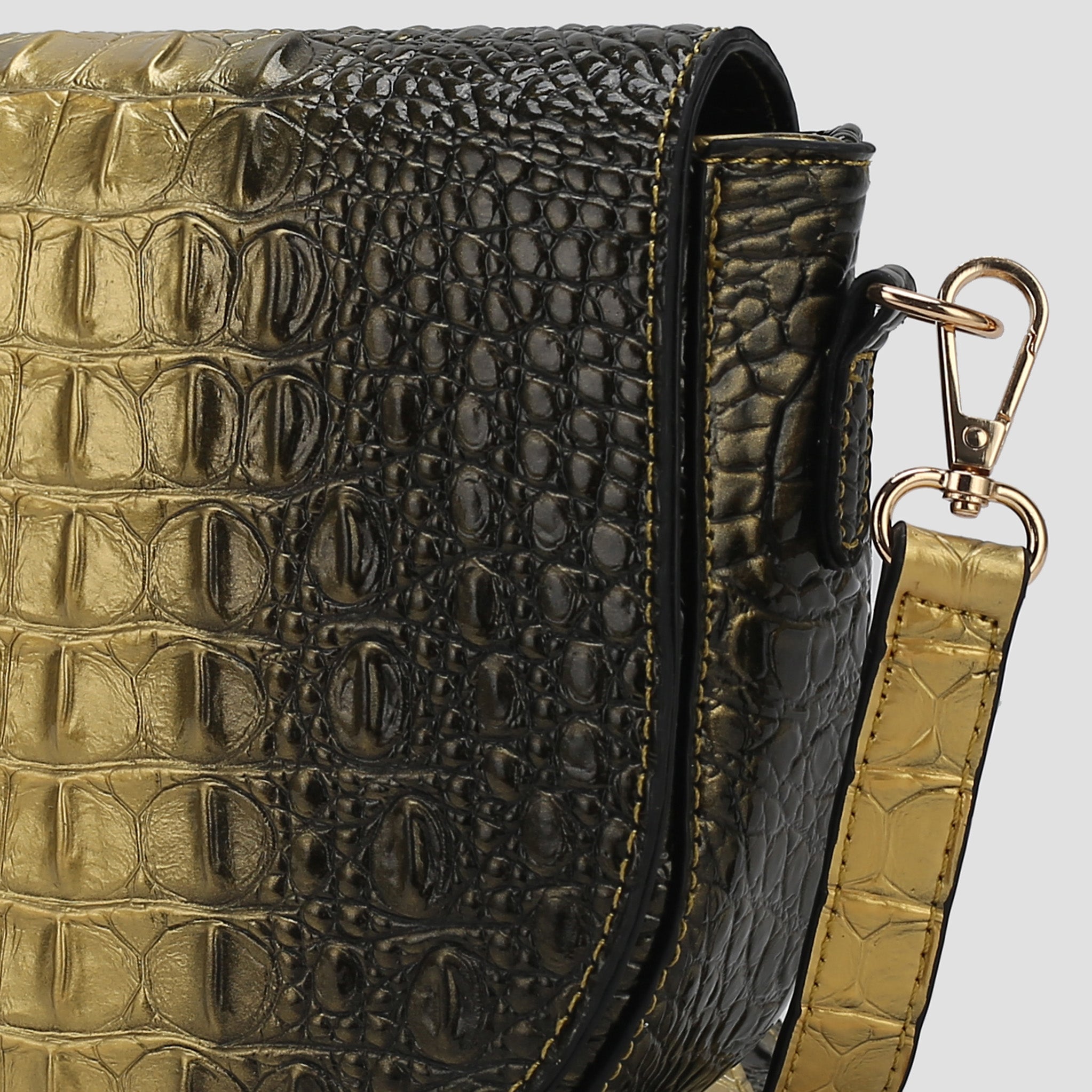 Amalia Croc-Embossed Crossbody Bag - Image 4