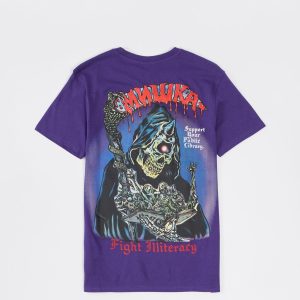 Mishka Fight Illiteracy Short Sleeve Tee - Purple