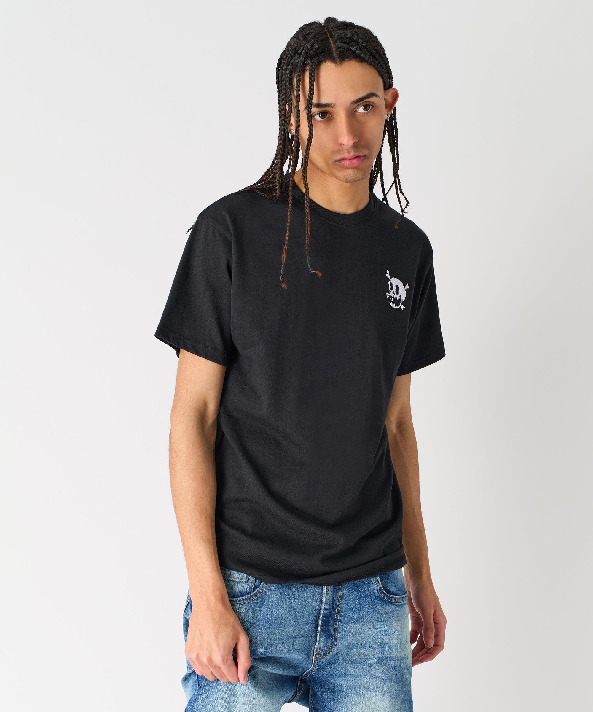Crossbones Short Sleeve Tee - Black - Image 5