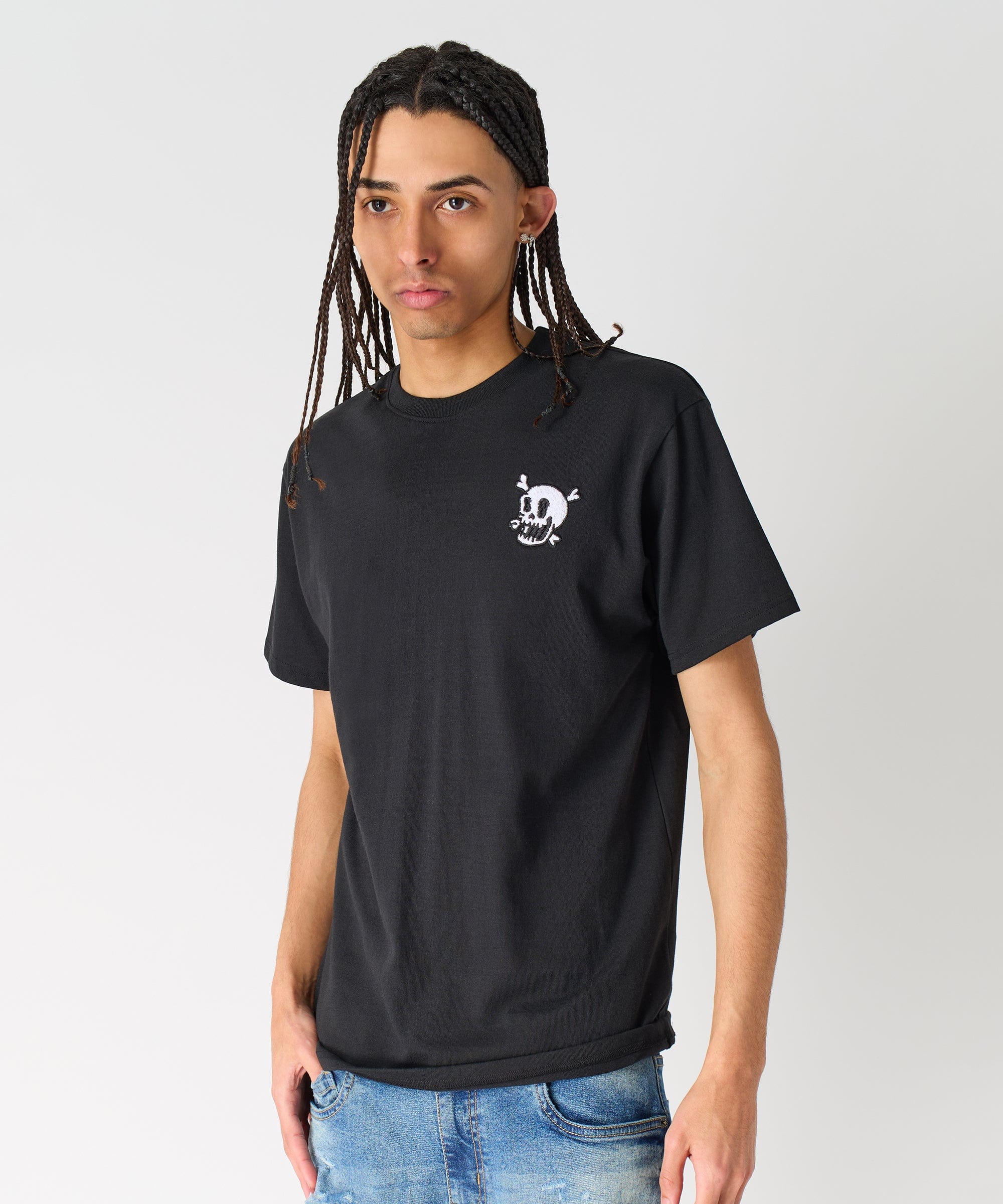 Crossbones Short Sleeve Tee - Black - Image 6
