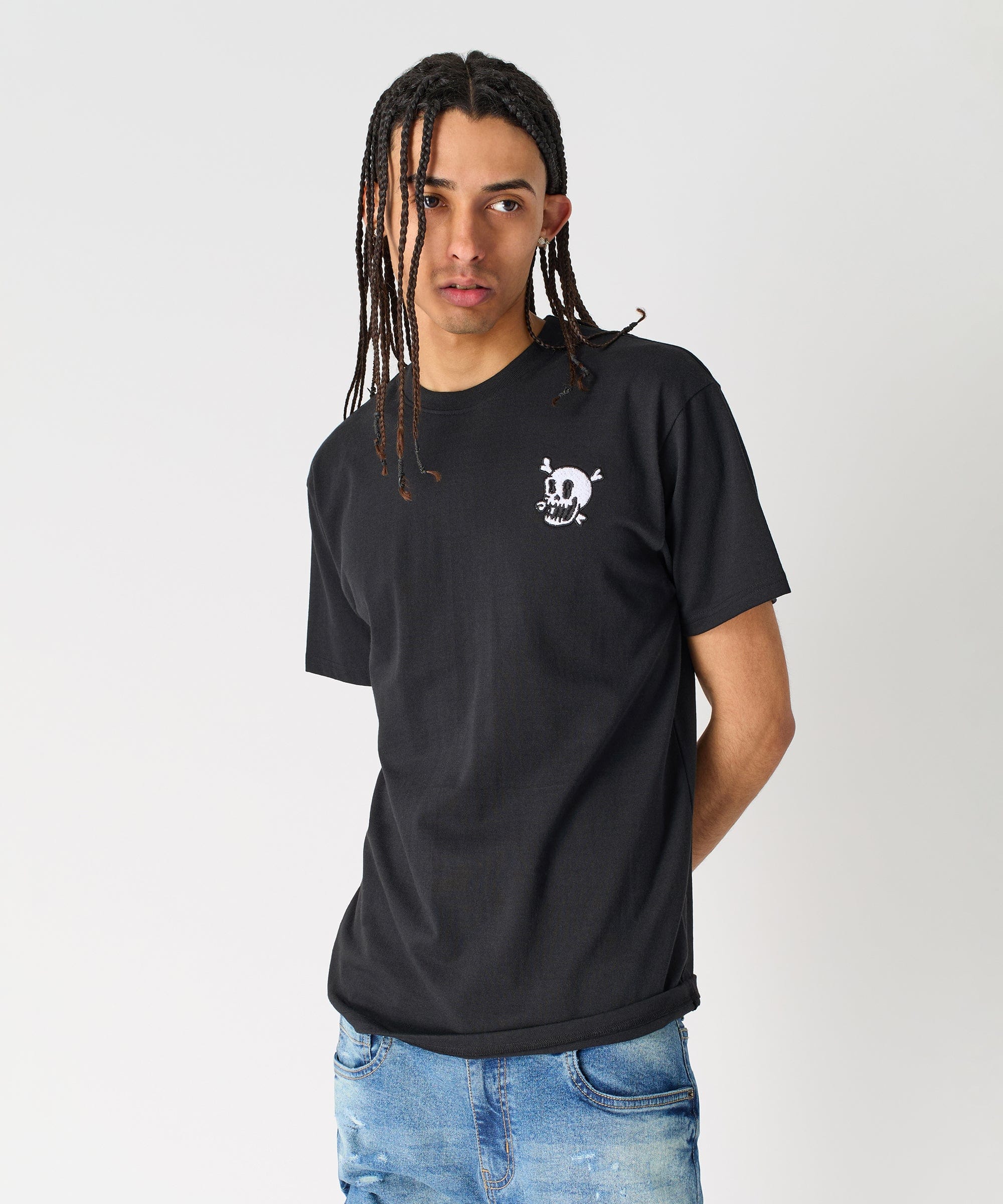 Crossbones Short Sleeve Tee - Black - Image 7