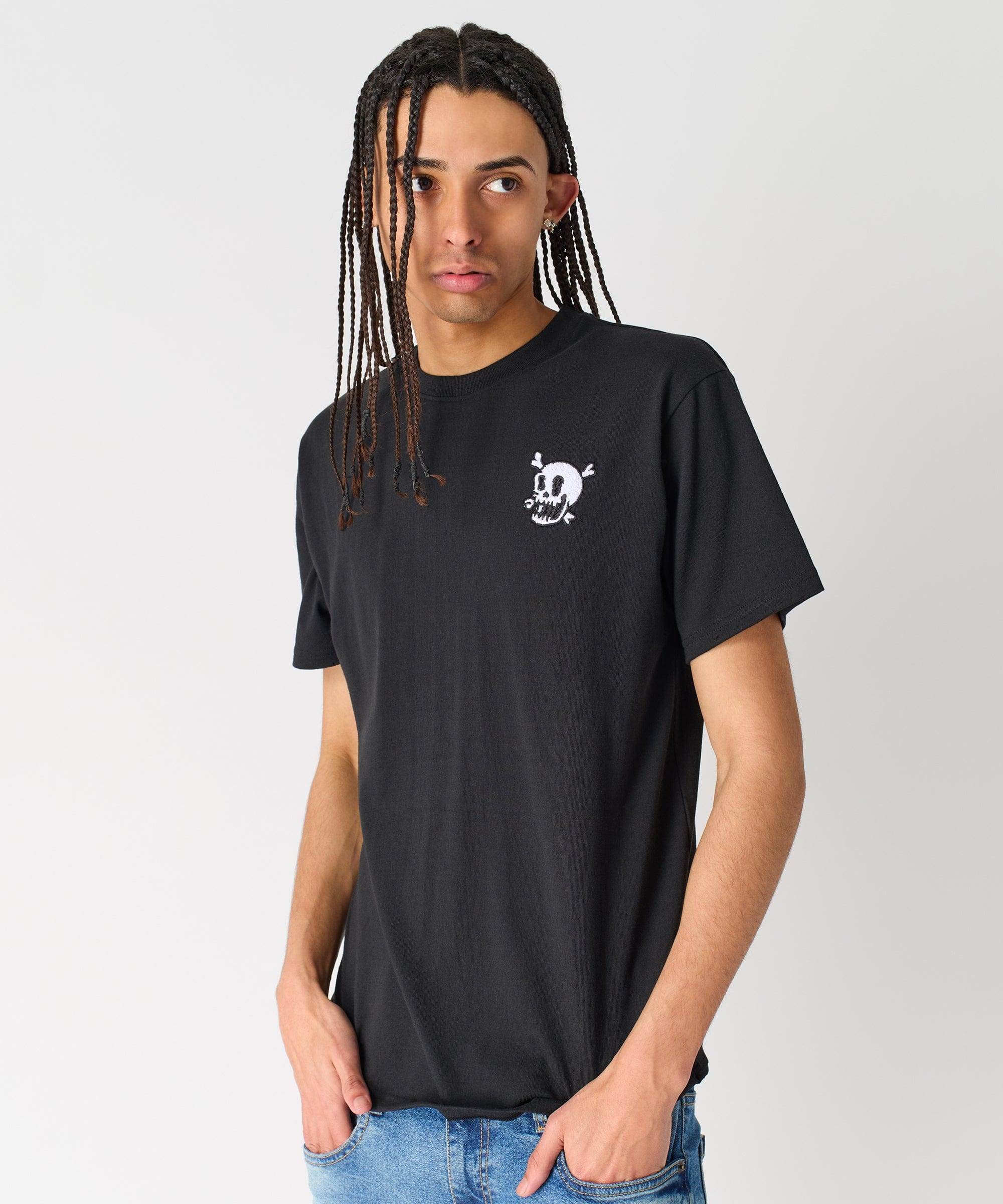 Crossbones Short Sleeve Tee - Black - Image 9