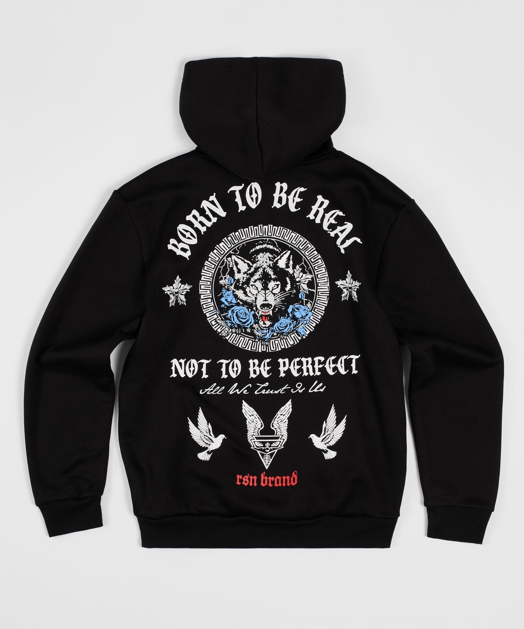 Trust No 1 Front and Back Print Hoodie - Black - Image 2