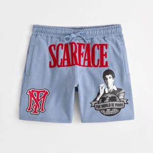 Scarface Fleece Short - Light Blue
