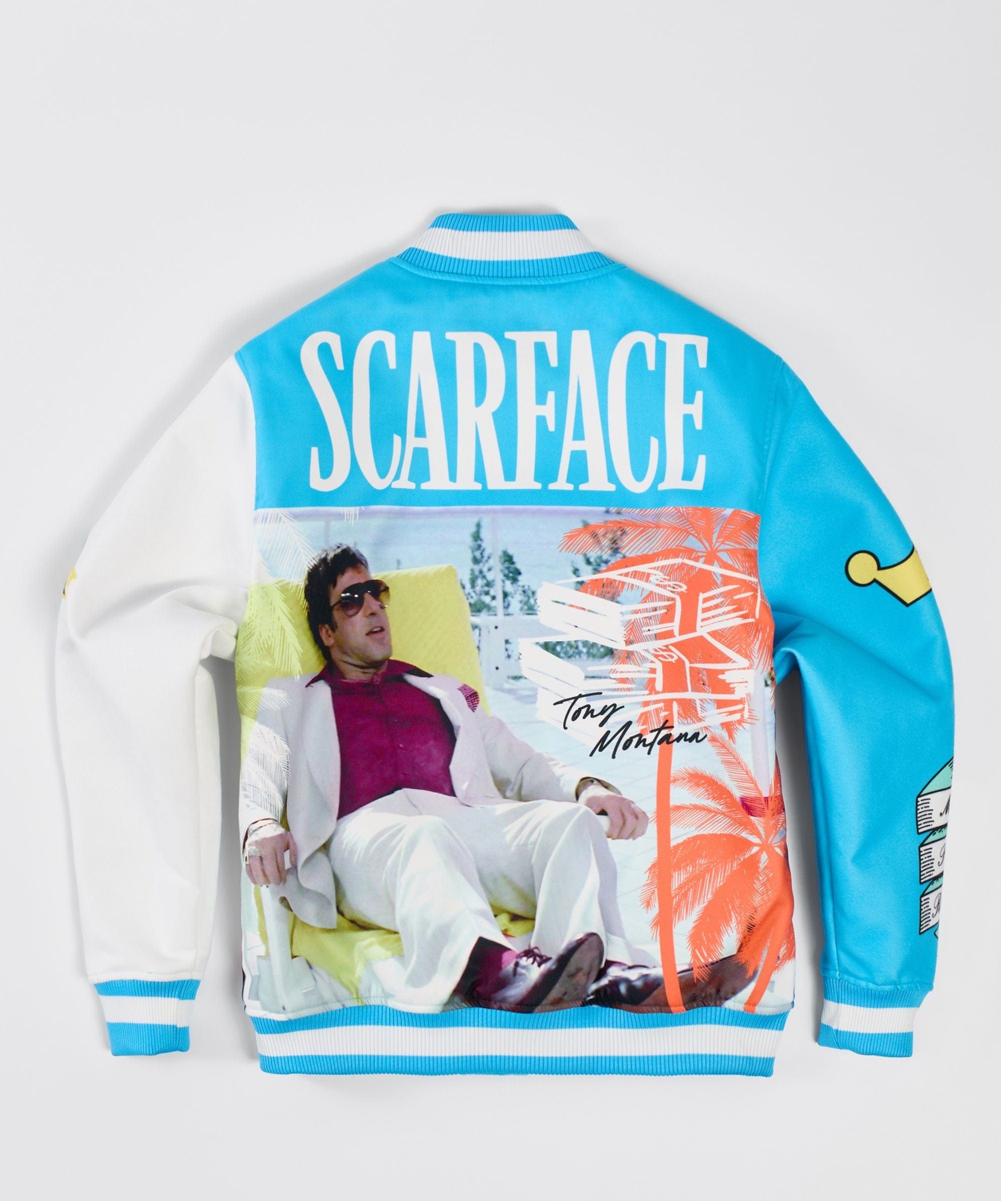 Scarface Retro Varsity Jacket - Blue - Image 6