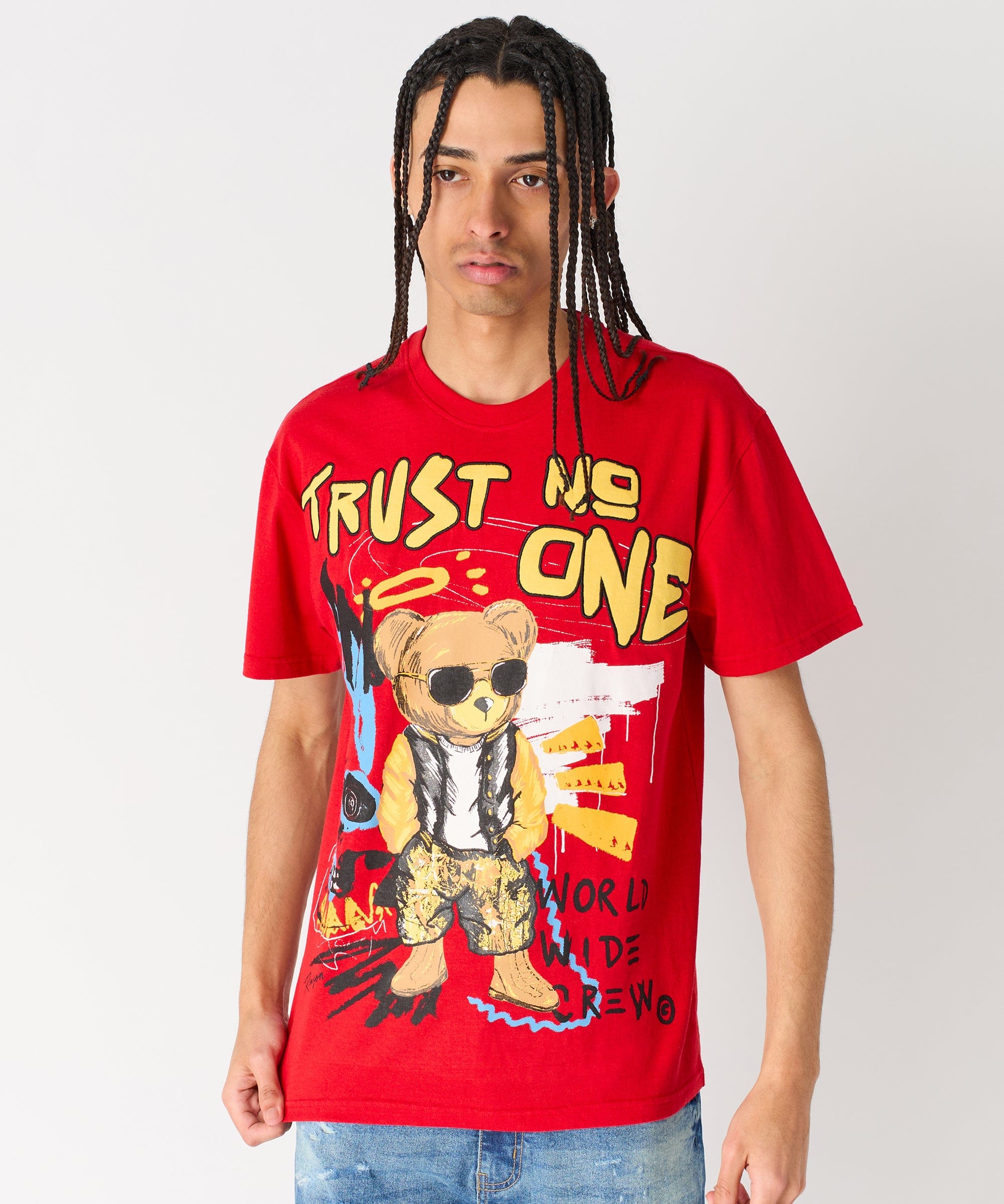 Trust No One Short Sleeve Tee - Red - Image 10