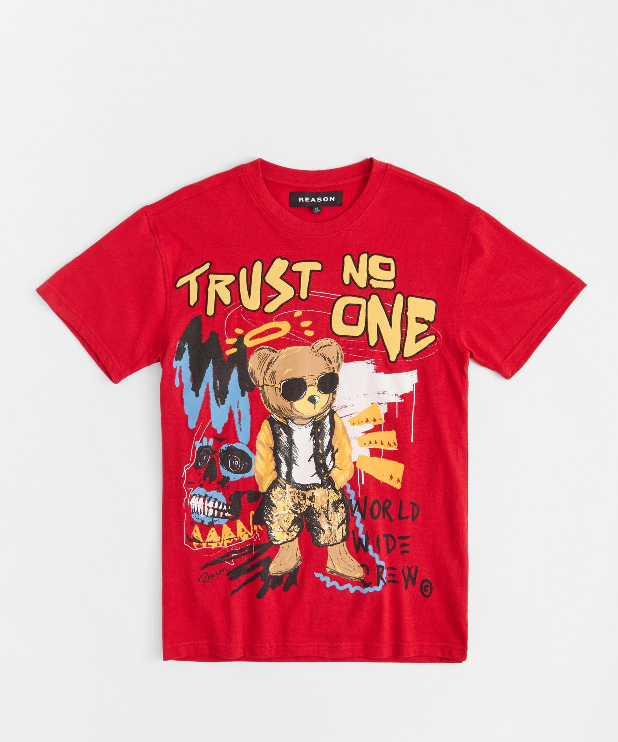 Trust No One Short Sleeve Tee - Red - Image 2