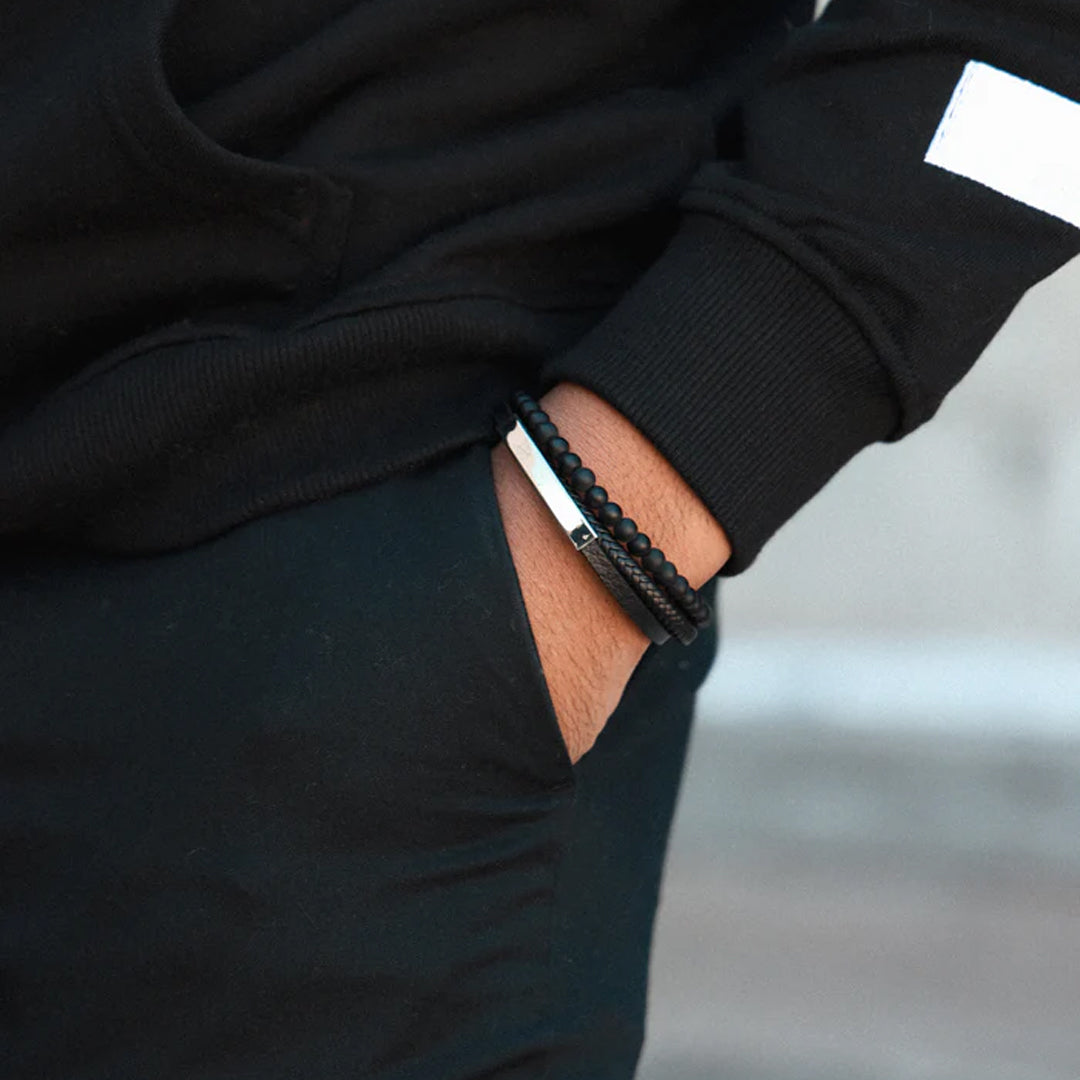 Men's Genuine Leather Anaheim Bracelet - Image 2