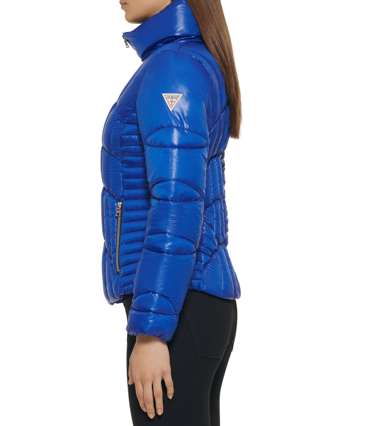 Quilted Puffer Jacket Indigo - Image 4