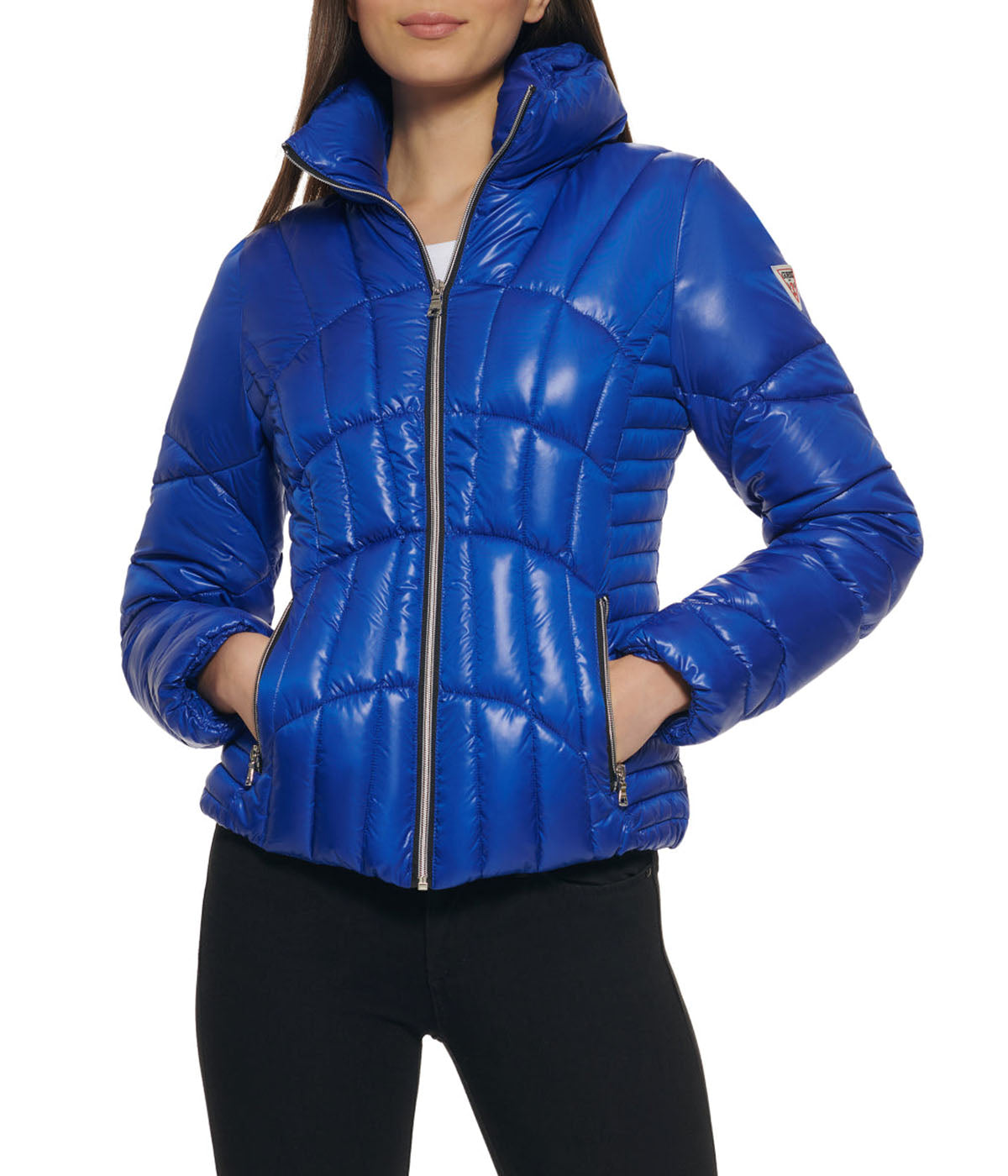 Quilted Puffer Jacket Indigo - Image 5