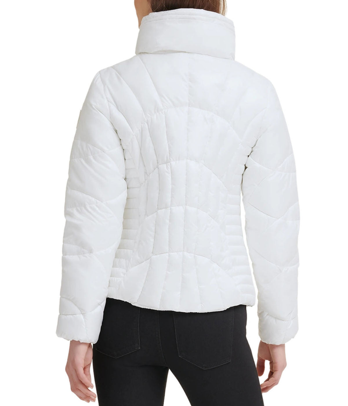 Quilted Puffer Jacket Cream - Image 3