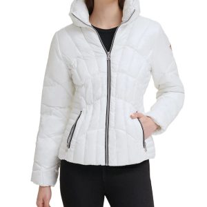 Quilted Puffer Jacket Cream