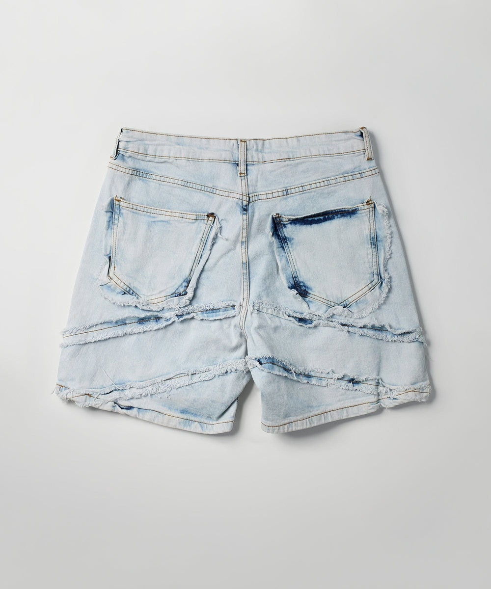 Bandit Frayed Denim Short - Light Blue - Image 2