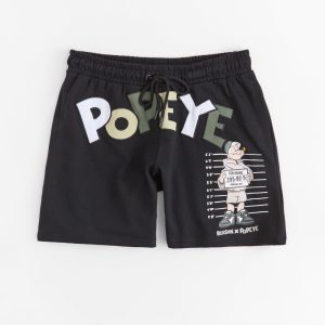 Popeye Applique Short - Black