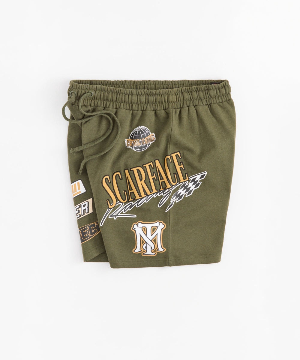 Scarface Racing Short - Olive Green - Image 2