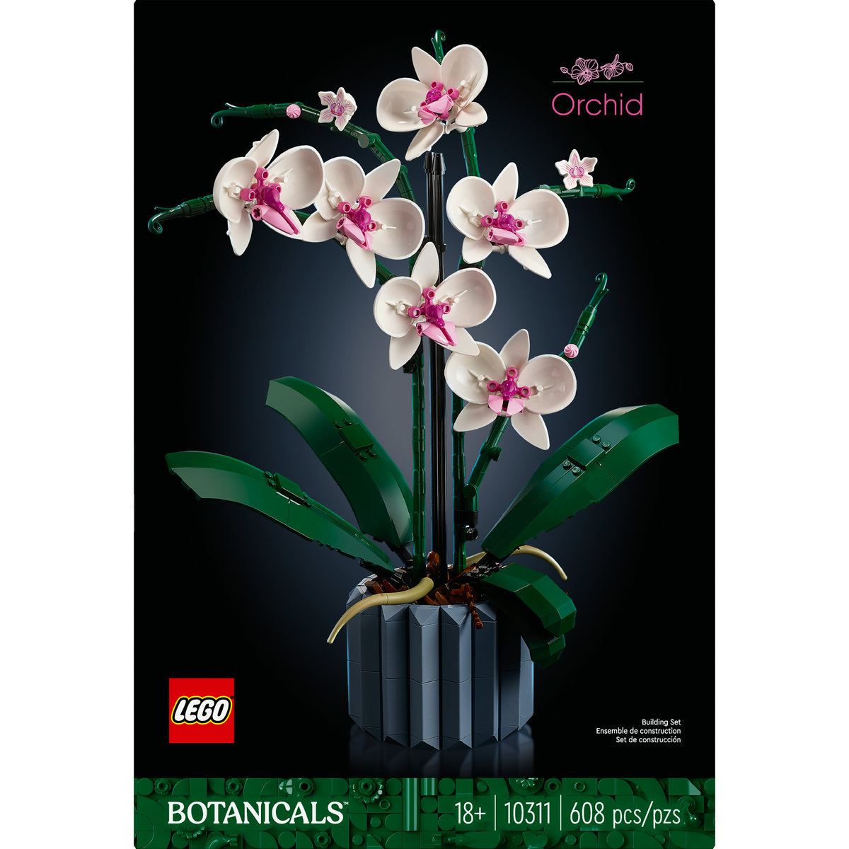 LEGO? Orchid 10311 Plant Decor Building Kit 608 Pieces - Image 3
