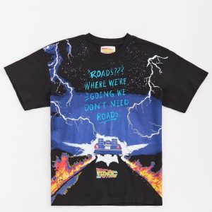 Back to the Future We Don't Need Roads Short Sleeve Tee - Black
