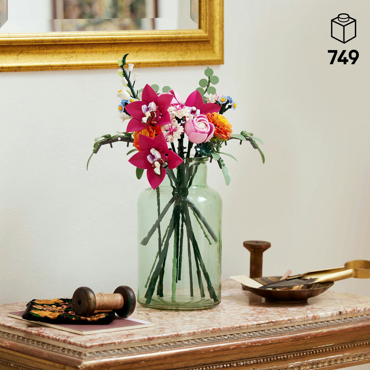 LEGO? Botanicals Pretty Pink Flower Bouquet Floral Decor 10342 - Image 4