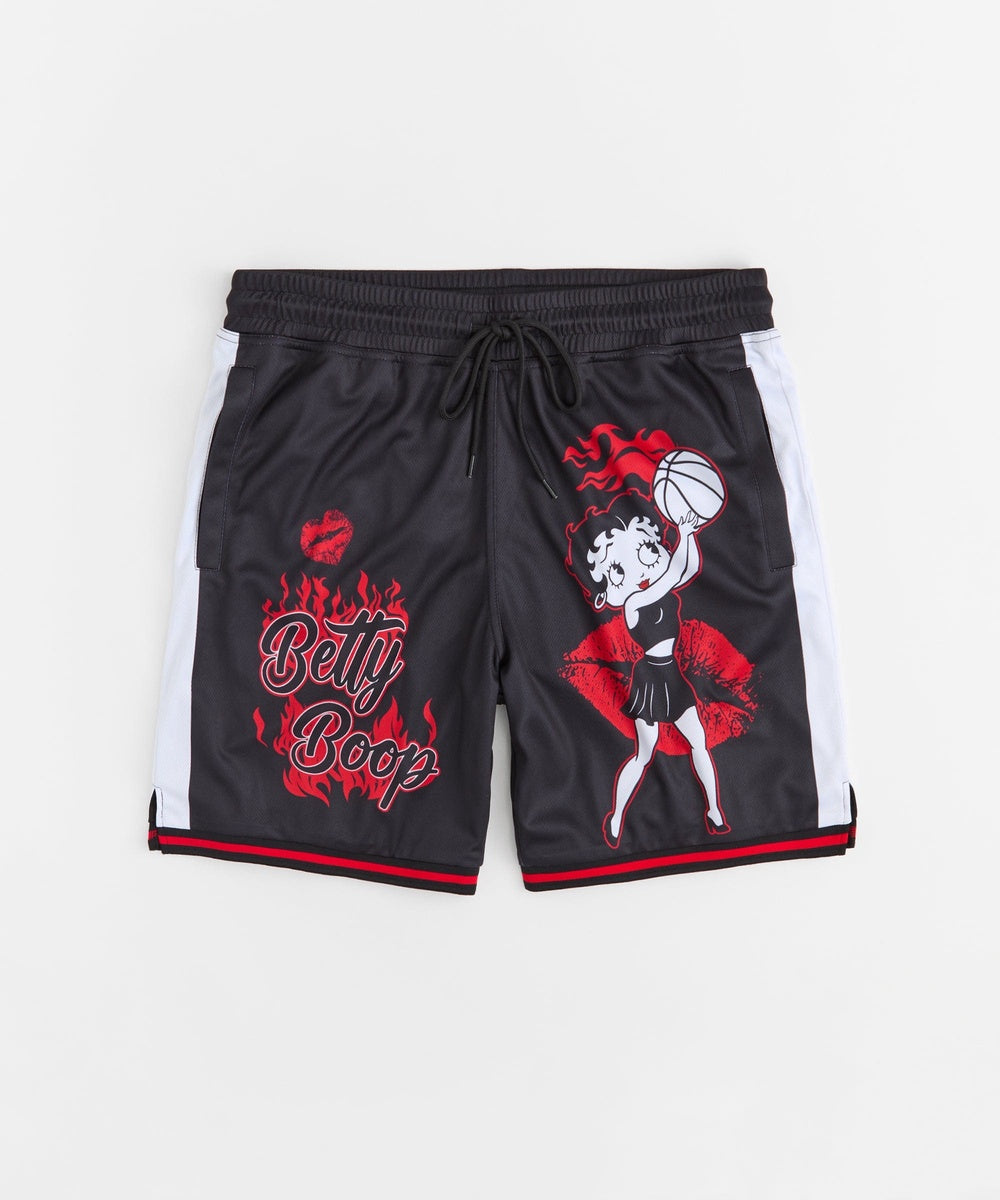 Betty Boop Basketball Shorts - Black