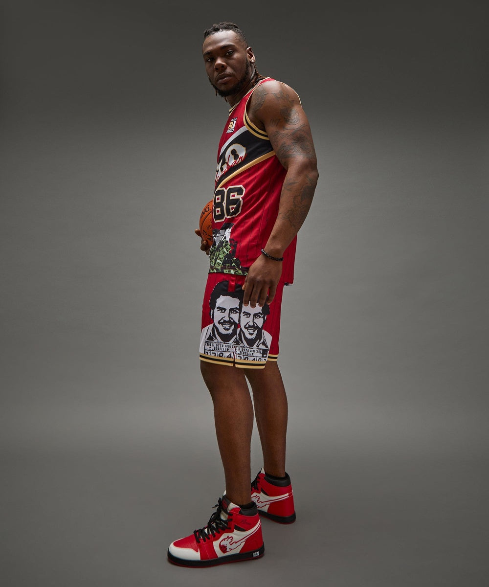 Pablo Basketball Shorts - Red - Image 2
