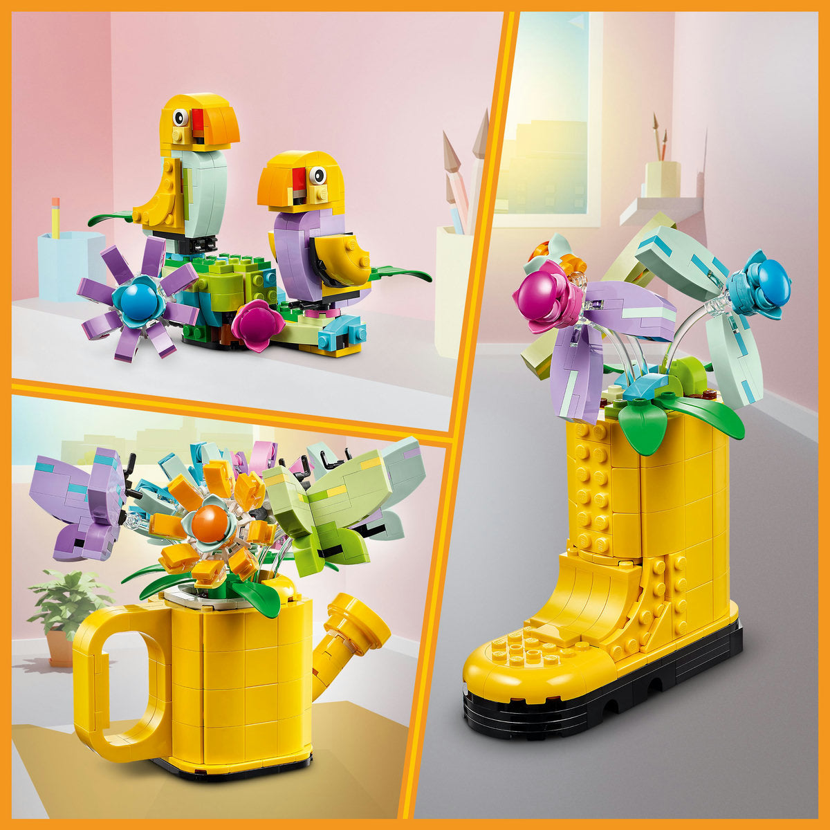 LEGO? Creator Flowers in Watering Can 3in1 Toy 31149 - Image 4
