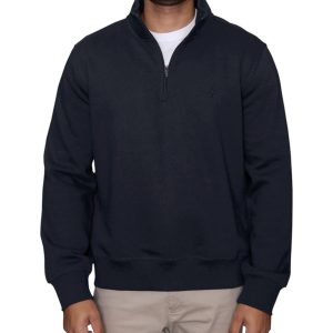 Quarter Zip Luxe Fleece Pullover Black