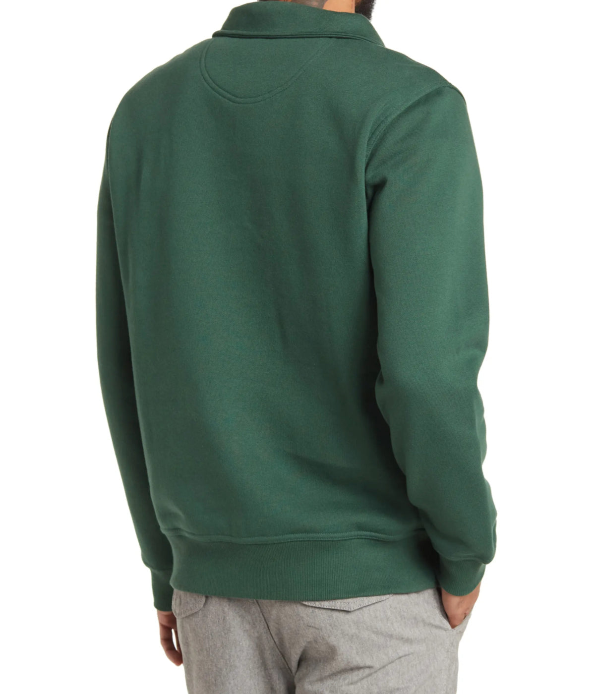 Quarter Zip Luxe Fleece Pullover Green - Image 2