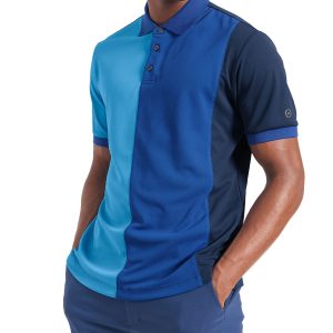 Pique Color Short Sleeve Blocked Polo