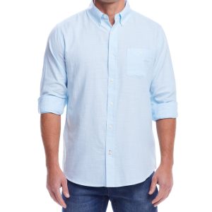 Weatherproof Vintage Men's L/S Solid Cotton Twill Shirt