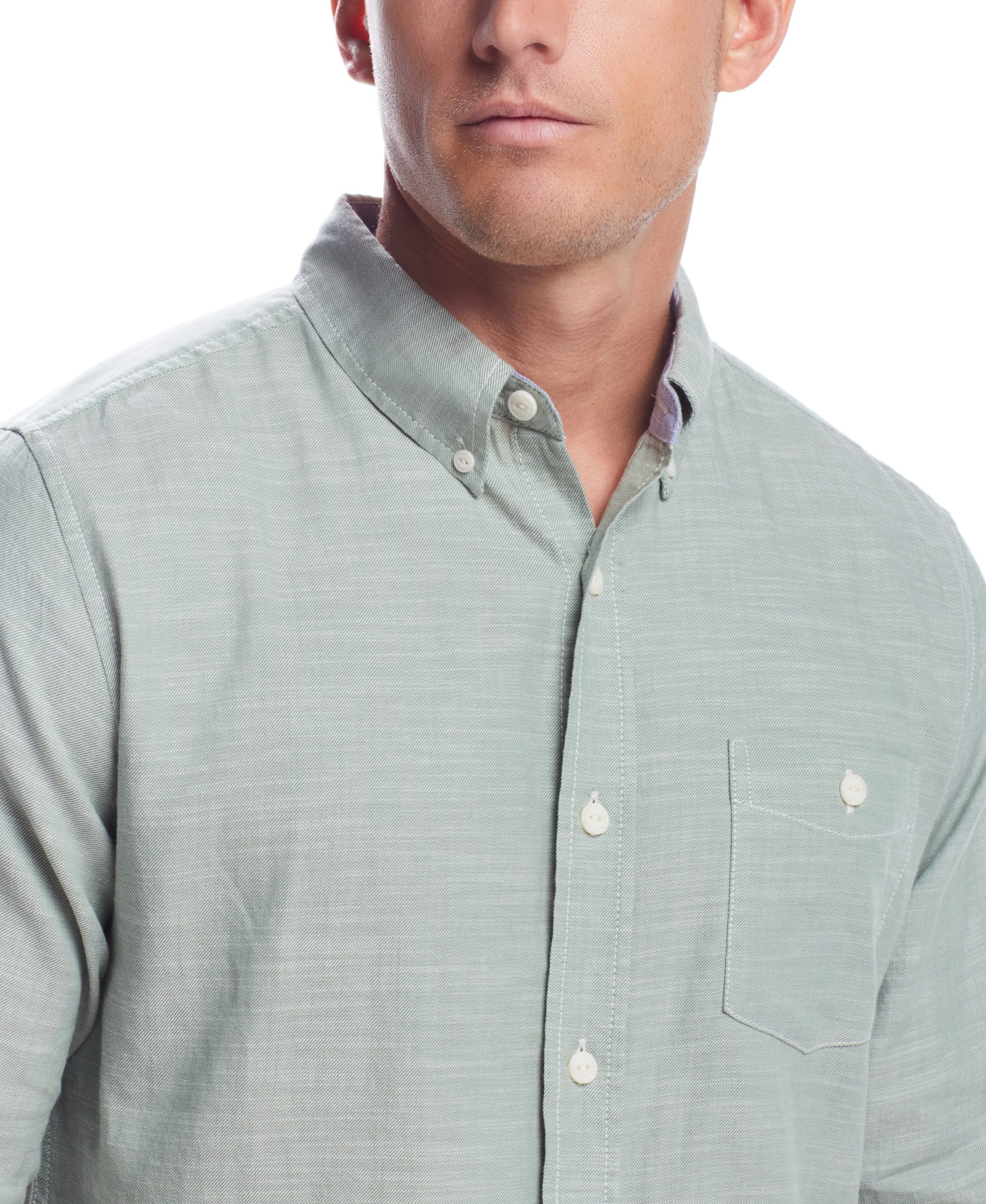 Weatherproof Vintage Men's L/S Solid Cotton Twill Shirt - Image 3