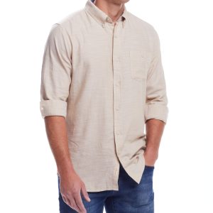 Weatherproof Vintage Men's L/S Solid Cotton Twill Shirt