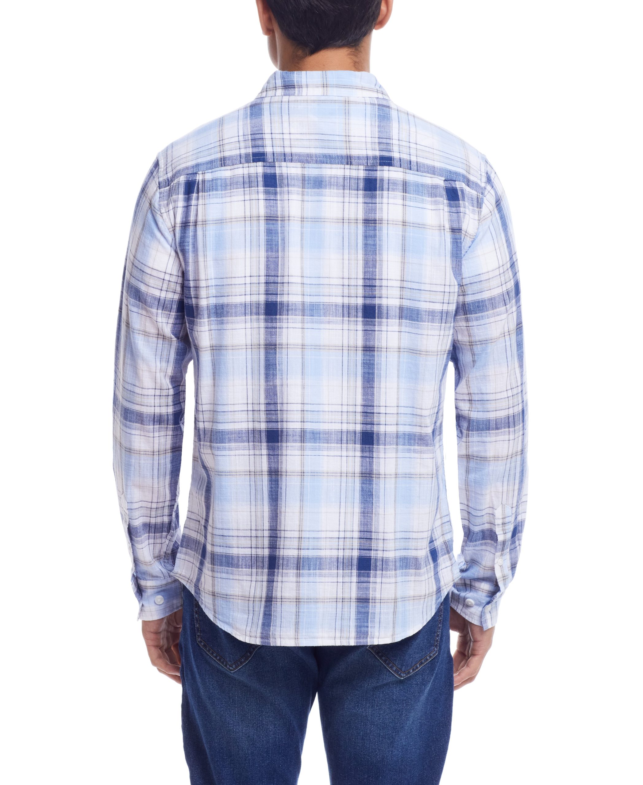 Weatherproof Vintage Men's Long Sleeve Cotton Woven Plaid - Image 2