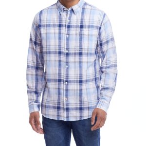 Weatherproof Vintage Men's Long Sleeve Cotton Woven Plaid