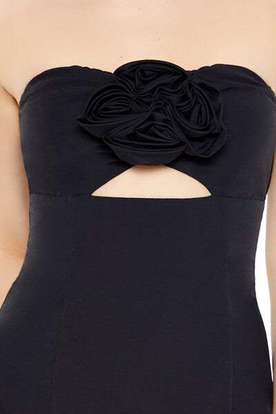 Rosette Strapless Mini Dress - Image 10