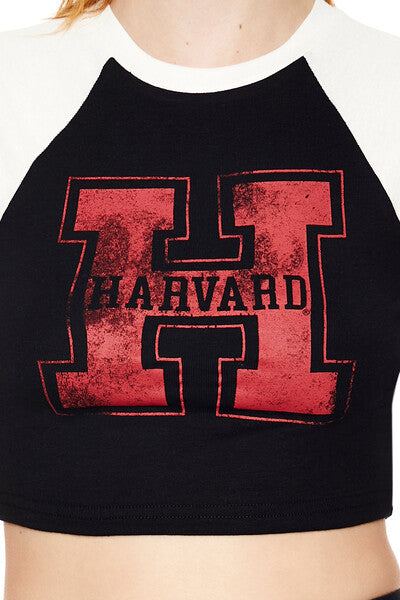 Raglan Harvard Graphic Baby Tee - Image 3