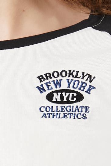 Cropped New York Raglan Tee - Image 5